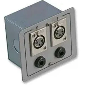 Pulse Steel AV Connection Box Wall Box Floor Plate Jack XLR Church Install 6.35m - Picture 1 of 1