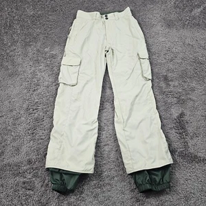 Burton Snowboard Pants Womens Small S Beige Nylon Biolite Lined Insulated Ski - Picture 1 of 14