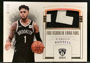 D’ANGELO RUSSELL 2017-18 PANINI NATIONAL TREASURES THREADS PATCH GOLD /10