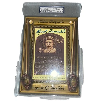 2011 Legends Of The Hall Rick Ferrell/auto/100/PSA 10 - Image 1 of 4