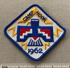 Vintage 1962 CAMP HOOK Boy Scout PATCH T-Bird BSA Mound Builders Area Council