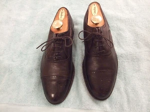 Bruno Black Color Magli Oxford Wing Tip Italy Made Preowned in Good Condition - Picture 1 of 12
