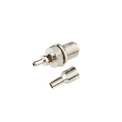 10x F-Type Crimp Jack Female bulkhead Connector for RG179 RG316 RG178 1.13 cable - Image 1 of 2