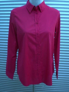 United Colors of Benetton Damenbluse Hemdbluse Baumwolle rot fuchsia Gr S 36 neu - Bild 1 von 6