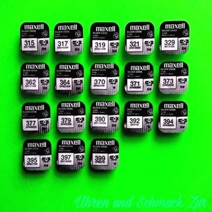 Maxell Uhren Batterie Knopfzelle aus 18 Typen z.B. 364 371 373 377 379 395 399 - Bild 1 von 3