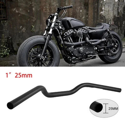 1" 25mm Motorcycle Drag Handlebar Black For Harley Davidson Sportster Custom - Image 1 of 4
