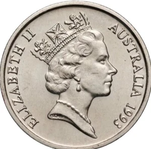 1993 AUSTRALIAN 5 CENT COIN | QEII | ECHIDNA | CIRCULATED DECIMAL CURRENCY - Picture 1 of 2