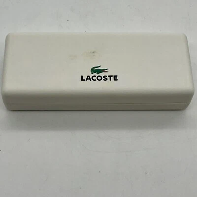 Estuche para gafas Lacoste Gafas de sol Cuero Cremallera Estuche rígido Blanco - Leer Foto 1 de 3