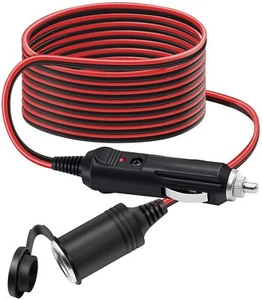 Cigarette Lighter Extension Cord 12V Car Cord Male Plug to Female Socket Cable - Picture 1 of 10