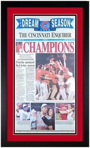 Cincinnati Reds 1990 World Series Newspaper Print Matted &Framed Jose Rijo - Picture 1 of 3