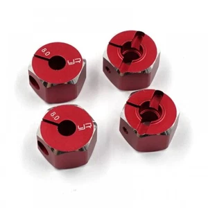 YEAH RACING - ROTE 12MM ALUMINIUM RADMITNEHMER (4x) 8MM BREITE # WA-041RD - Bild 1 von 2