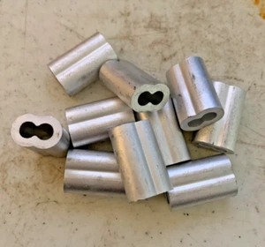ALUMINUM SLEEVE - EQUIPRITE 43386 3/16HG (PACKAGE OF 10) -FREE SHIPPING- A6 - Picture 1 of 4