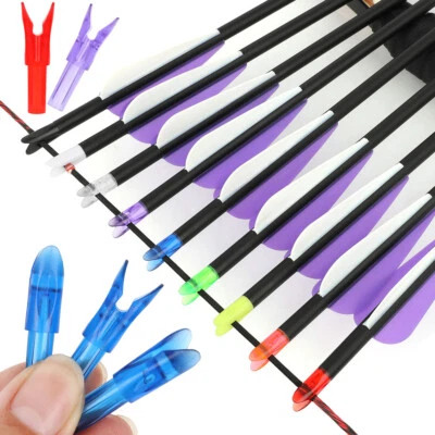 50PCS Archery Arrow Nocks ID6.2mm Arrow Shaft Tail Plastic Arrow Insert DIY Hunt - Image 1 of 4