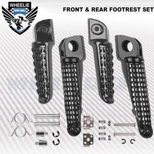 Anteriore + SX + Dx Poggiapiedi Piede Pioli / Sellino Passo Arm Set Nero - Picture 1 of 3