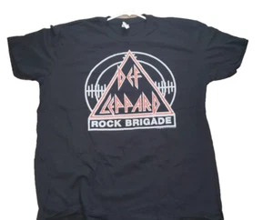 T-SHIRT NERA 2020 DEF LEPPARD ROCK BRIGADE CONCERTO MEMBRO UFFICIALE X-LARGE - Foto 1 di 2