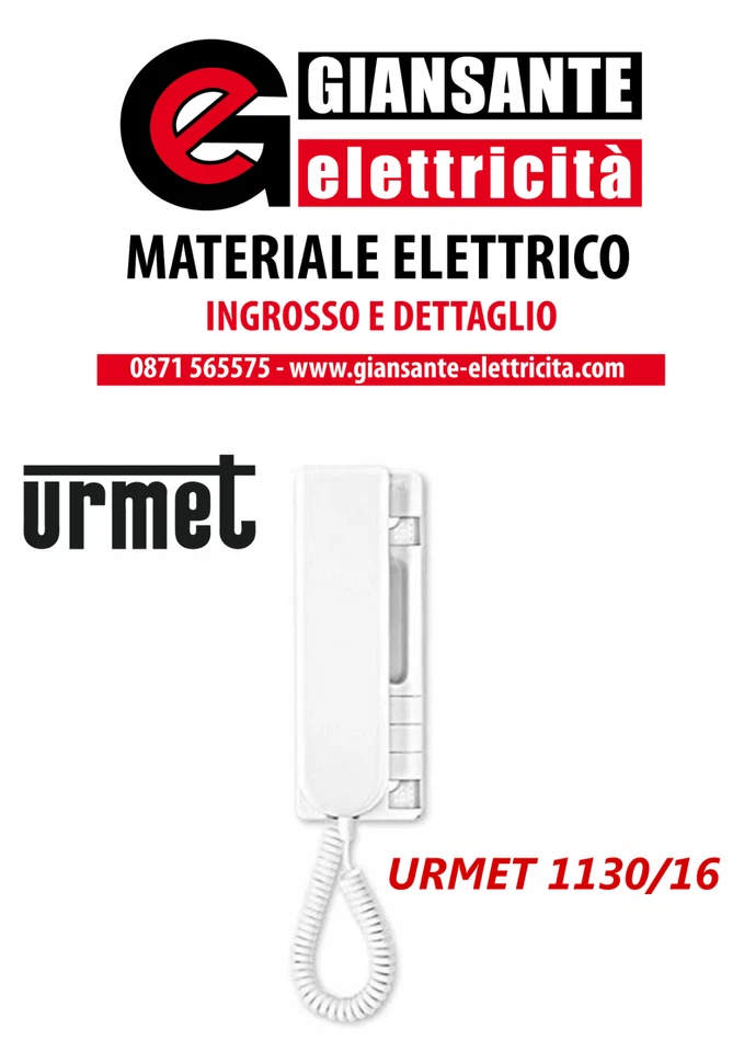 CITOFONO UNIVERSALE URMET 1130/16 POSTO INTERNO SOSTITUISCE 1130/1 - MULTIMARCA - Immagine 1 di 1