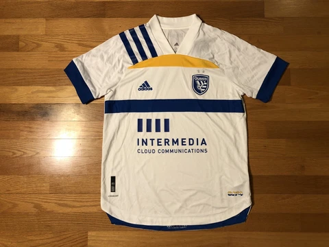 New L Adidas San Jose Quakes 2020/21 Authentic White Away Soccer Jersey H36790 Cover
