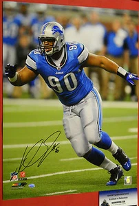 NDAMUKONG SUH AUTOGRAPHED 16X20 PHOTO DETROIT LIONS SUH GTSM - Picture 1 of 2