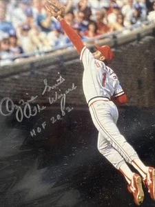 Ozzie Smith Signed 11x14 Photo Inscribed The Wizard HOF 2002 JSA - Picture 1 of 6