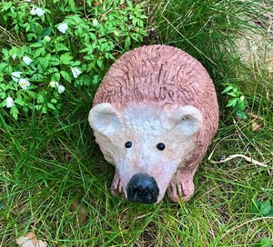 Gartenfigur Tier Deko Igel Betonfigur Unikat handmade groß 25cm frostfest - Bild 1 von 4