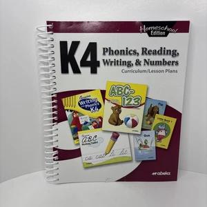 Abeka Homeschool K4 Phonics Reading Writing Numbers Curriculum Lesson Plans - Picture 1 of 15