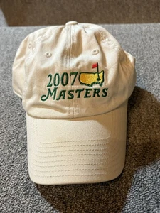 Masters Tournament Hat Cap Strap Back White Golf Augusta National Mens 2007 - Picture 1 of 5