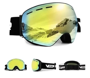 Vgooar Frameless Ski Goggles OTG Snowboard Goggles UV400 Anti-Fog Lens - Picture 1 of 6
