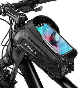 Borsa Telaio Bici, Borsa Rigida Bicicletta, Borsello MTB Impermeabile, Grande Ca - Foto 1 di 12
