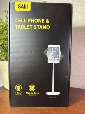 SAIJI Cell Phone and Tablet Stand Height Adjustable 360 Rotation - Image 1 of 4