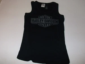 Canotta donna Harley Davidson grande nera senza maniche pullover maglietta made in USA - Foto 1 di 3