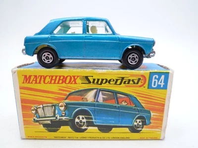 CAIXA DE FÓSFOROS VINTAGE SUPERFAST Nº 64b MG 1100 NA CAIXA ORIGINAL 1970 - Imagem 1 de 4