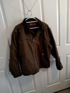 DRI DUCK Outlaw Jacket Mens XL  Brown Canvas Work Zip Quilted Lined  - Picture 1 of 6