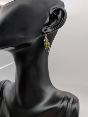 Pair Of 2 Carat Sterling Silver Peridot Earrings - Image 1 of 3