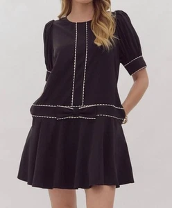 Entro Malani Mini Dress Black - Picture 1 of 9