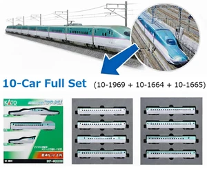 KATO N‑Gauge E5 Series Shinkansen Hayabusa Japanese Model Train 10‑Car Full Set - Picture 1 of 12