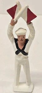 VINTAGE Grey Iron "Navy Semaphore Flag Bearer" / Beautiful Condition!! - Picture 1 of 2