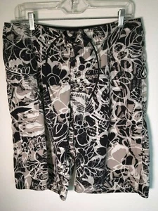 Volcom Herren Modulator Schwarz Blumen Neu Zukunft Bedruckt Boardshorts Badehose - Bild 1 von 6