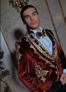 Hermosos trajes de diamante para hombre conjuntos de 3 piezas novio boda esmoquin disfraz hombre - Imagen 1 de 7