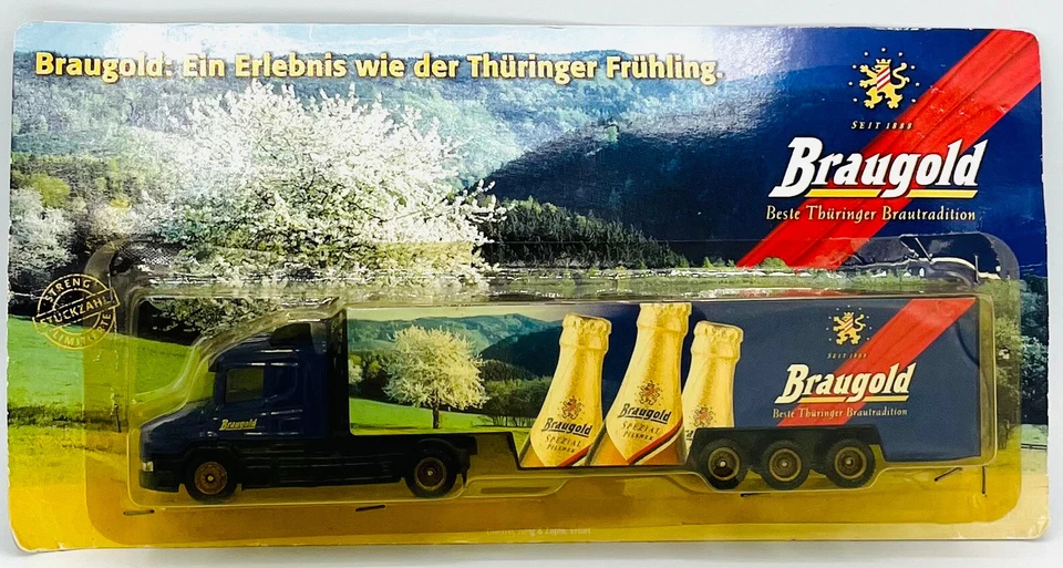 EBOND Modellino Camion Scania - Birra Braugold - Grell - 1:87 - 0466 - Immagine 1 di 1