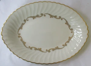 SYRACUSE CHINA BAROQUE GRAY 12" OVAL PLATTER - Picture 1 of 3