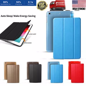 For iPad Mini 6 iPad 5th 6th 7th 8th air 1/2 Pro 12.9 Smart Leather Case Cover - Picture 1 of 16