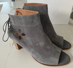 NEW/NIB Stormy Sandals/Heels Blue Grey Suede Sundance Catalog 42 10.5 - Picture 1 of 6