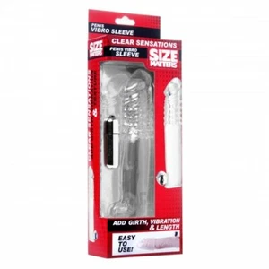 Clear Sensations Penis Extender Vibro Sleeve w Bullet Vibrator Vibrating Vibe SM - Picture 1 of 11