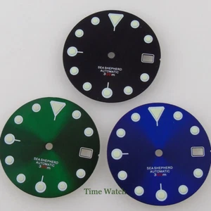 28.5mm Luminous Watch Dial Fit NH35/NH35A Movement Date Window For 3H/4H Crown - Picture 1 of 11