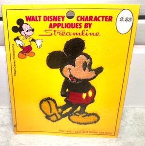 Vintage Streamline Walt Disney Productions Mickey Mouse NOS Applikation Patch RAR - Bild 1 von 1
