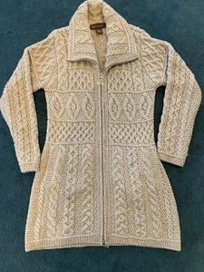 Suéter de lana merino para mujer Inis Crafts, talla mediana - Imagen 1 de 5