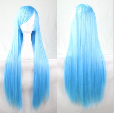 Sexy 80cm Long Straight Wigs Fashion Cosplay Costume Anime Hair Party Full Wigs - Image 1 of 2