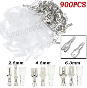 900PCS Spade Female Male Crimp Wire Connectors Terminals Kit 2.8mm/4.8mm/6.3mm - Picture 1 of 19