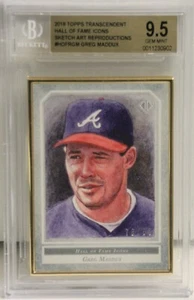 2018 TOPPS TRANSCEDENT HALL FAME ICONS GREG MADDUX BGS 9.5 GEM MINT BRAVES /83 - Picture 1 of 2
