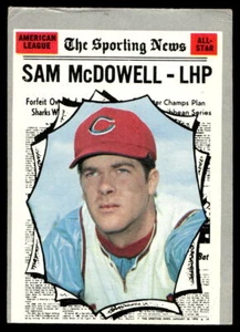 1970 Topps #469 Sam McDowell Cleveland Indians en muy buen estado-en muy buen estado pliegue - Imagen 1 de 2